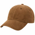Cappellino da baseball taglia unica in tessuto a coste marrone - visiera curva stile casual
