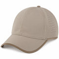 Cappellino da baseball taglia unica in tessuto beige con visiera curva traspirante