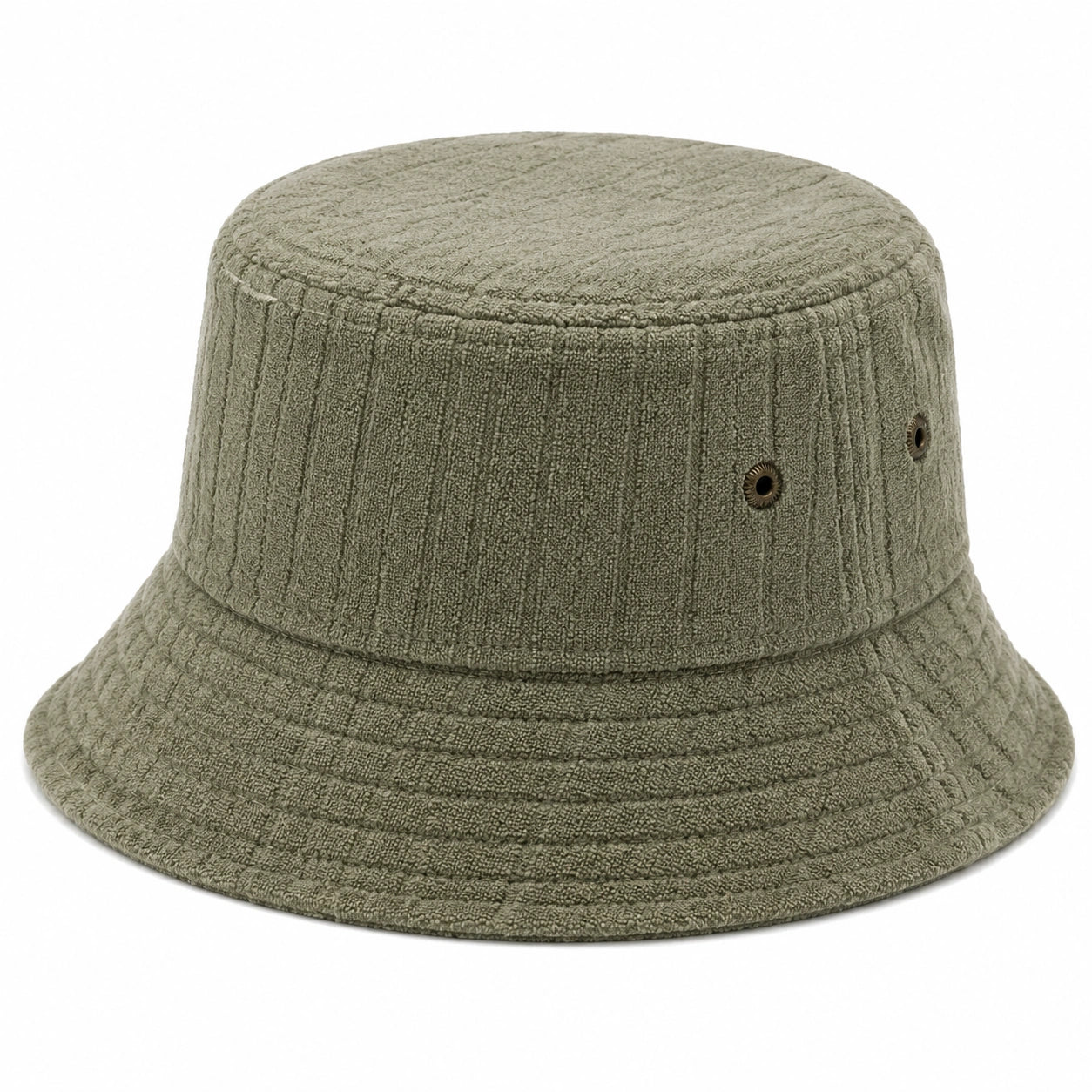 Cappello da pescatore taglia unica in tessuto effetto spugna verde oliva - stile casual traspirante