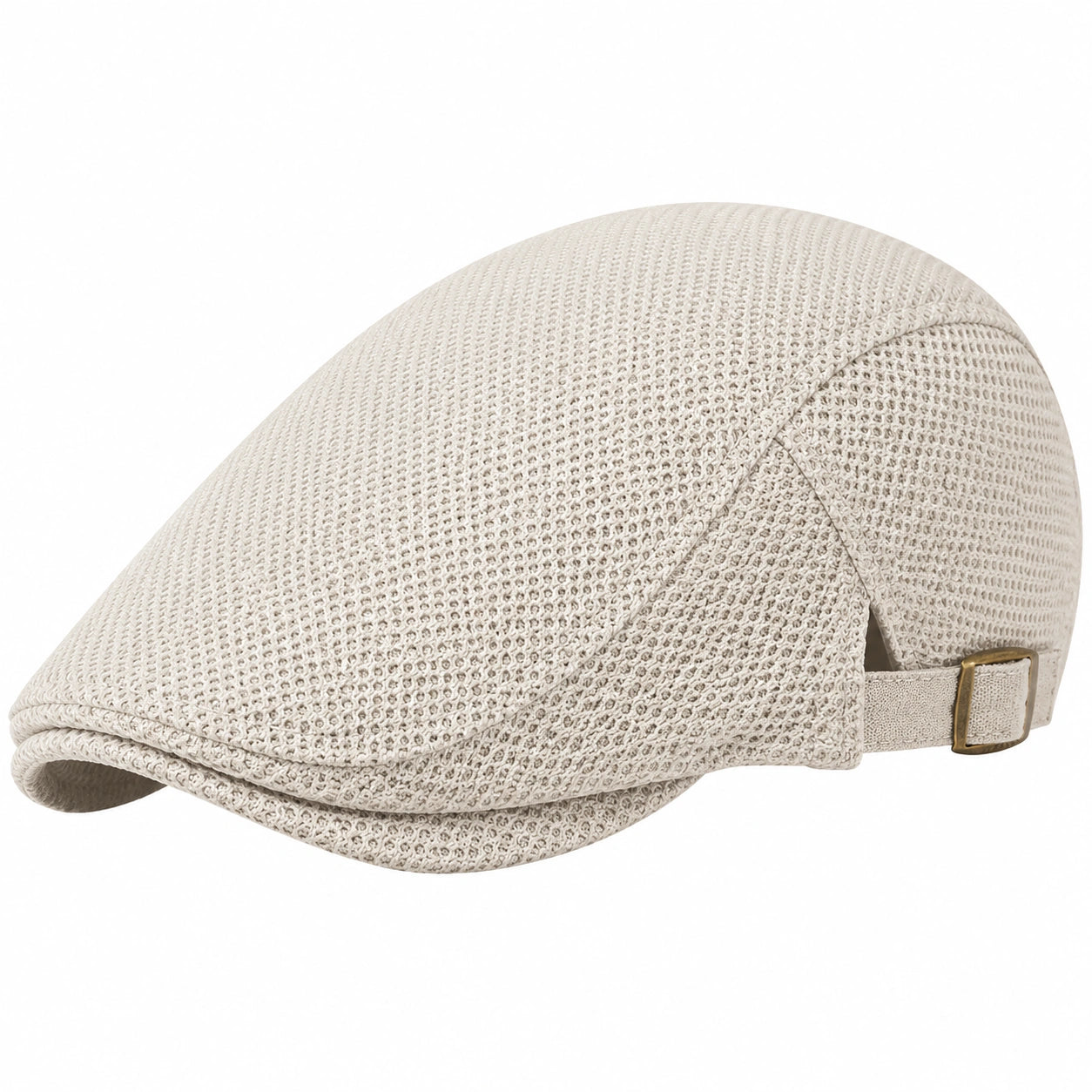 Coppola unisex taglia unica in tessuto beige - berretto regolabile stile classico