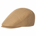 Coppola unisex taglia unica in tessuto beige - berretto piatto per uso quotidiano