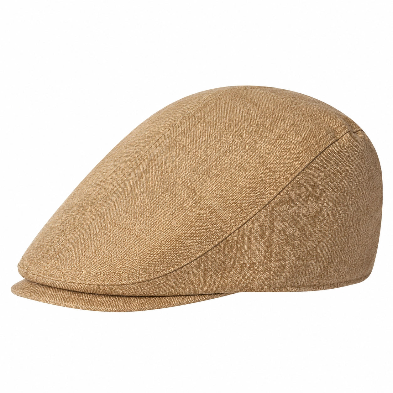 Coppola unisex taglia unica in tessuto beige - berretto piatto per uso quotidiano