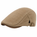 Cappello piatto taglia unica in tessuto beige regolabile stile casual