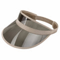 Visiera parasole unisex taglia unica in PVC trasparente beige con fascia elastica